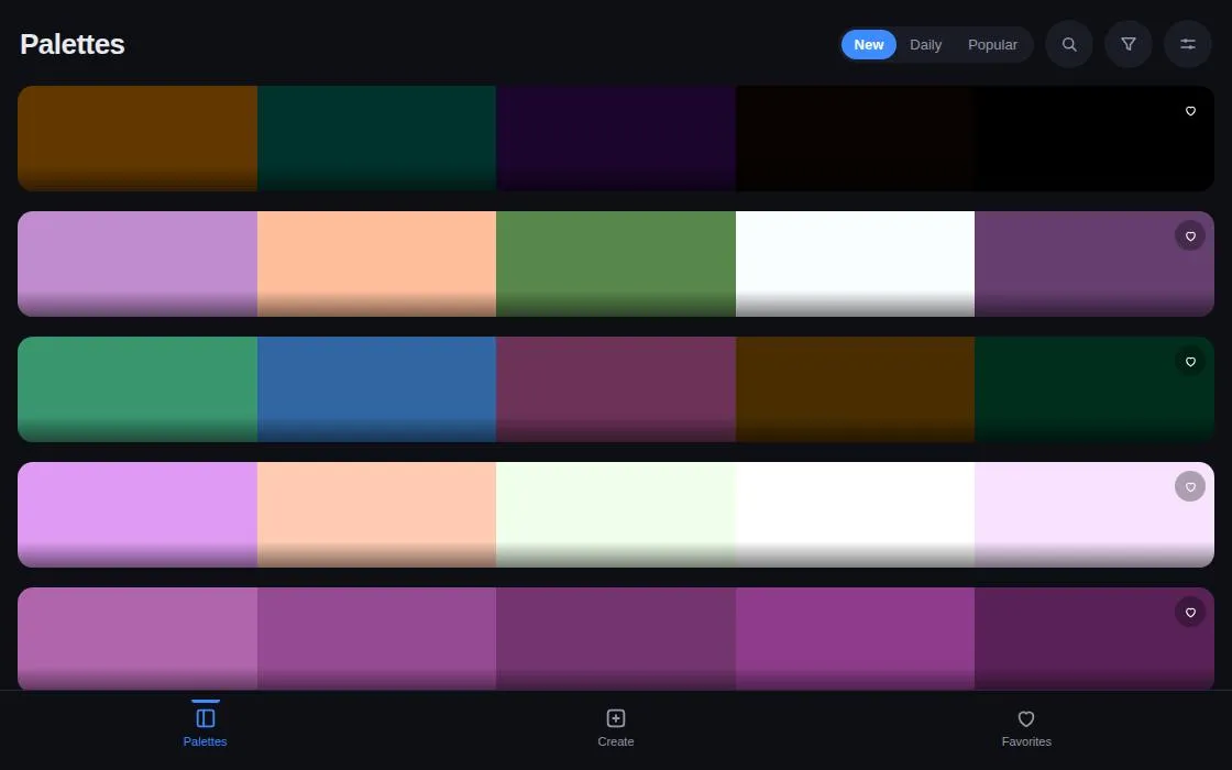 Color Pal: Palette Finder, as it opens in a browser tab