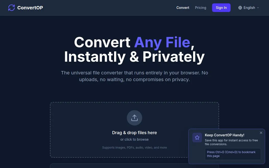 ConvertOP, as it opens in a browser tab
